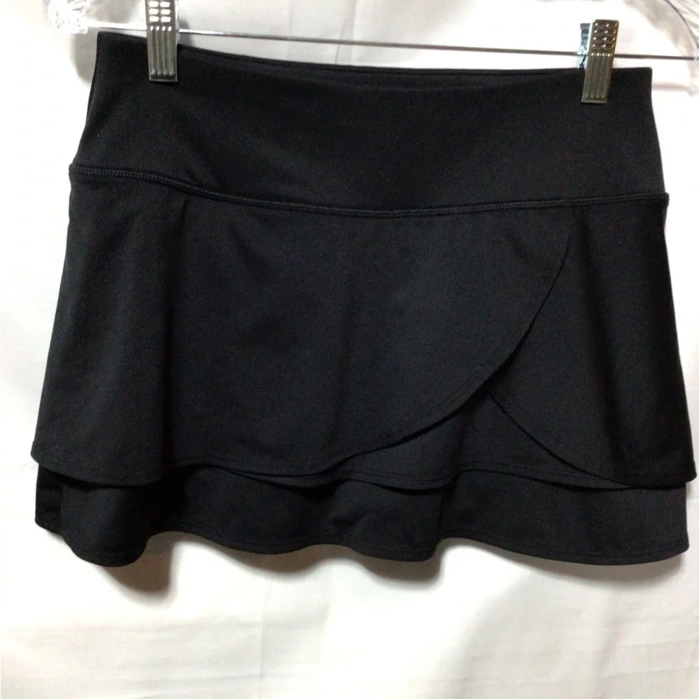 Athleta Skort‎ Tennis Running Golf Black Rear Zipper Pocket Size XS